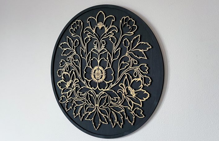 Mandala Flower Arrangement Wall Art Hand Made Inverness Highland