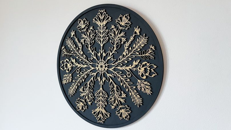 Mandala Flower Arrangement Wall Art Hand Made Inverness Highland