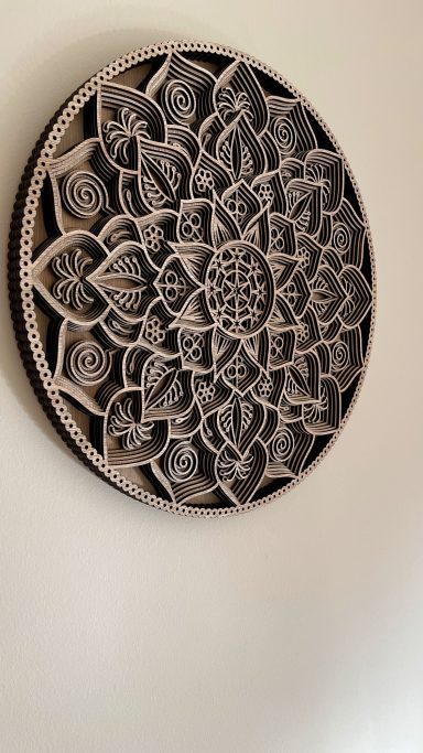 Mandala Wall Art Multi Layer 3D Hand Made Inverness Highland Scotland 